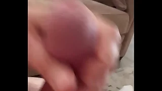 Grandpa jerks and cums